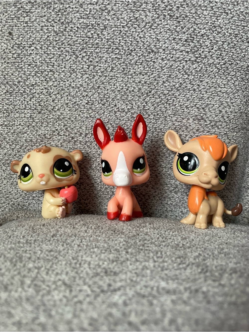 Authentic LPS Littlest Pet Shop Lot 3 Camel #997 Donkey #87 Hamster #1888